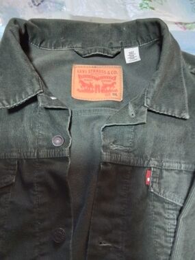 Levi's Men's Olive Green Corduroy Shirt Jacket